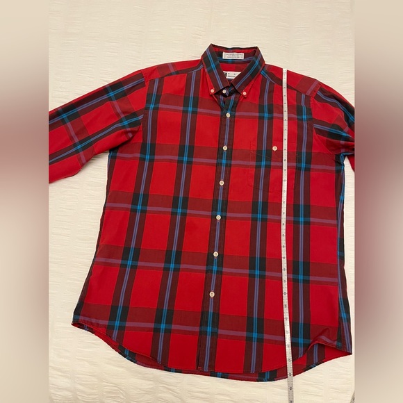 VINTAGE Ron Chereskin Plaid Long Sleeve Button Front Casual Shirt Made Hong Kong - Picture 11 of 13